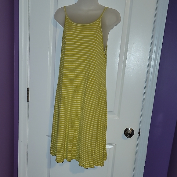 Old Navy Lemon Striped Sundress Sz: L - Picture 2 of 5